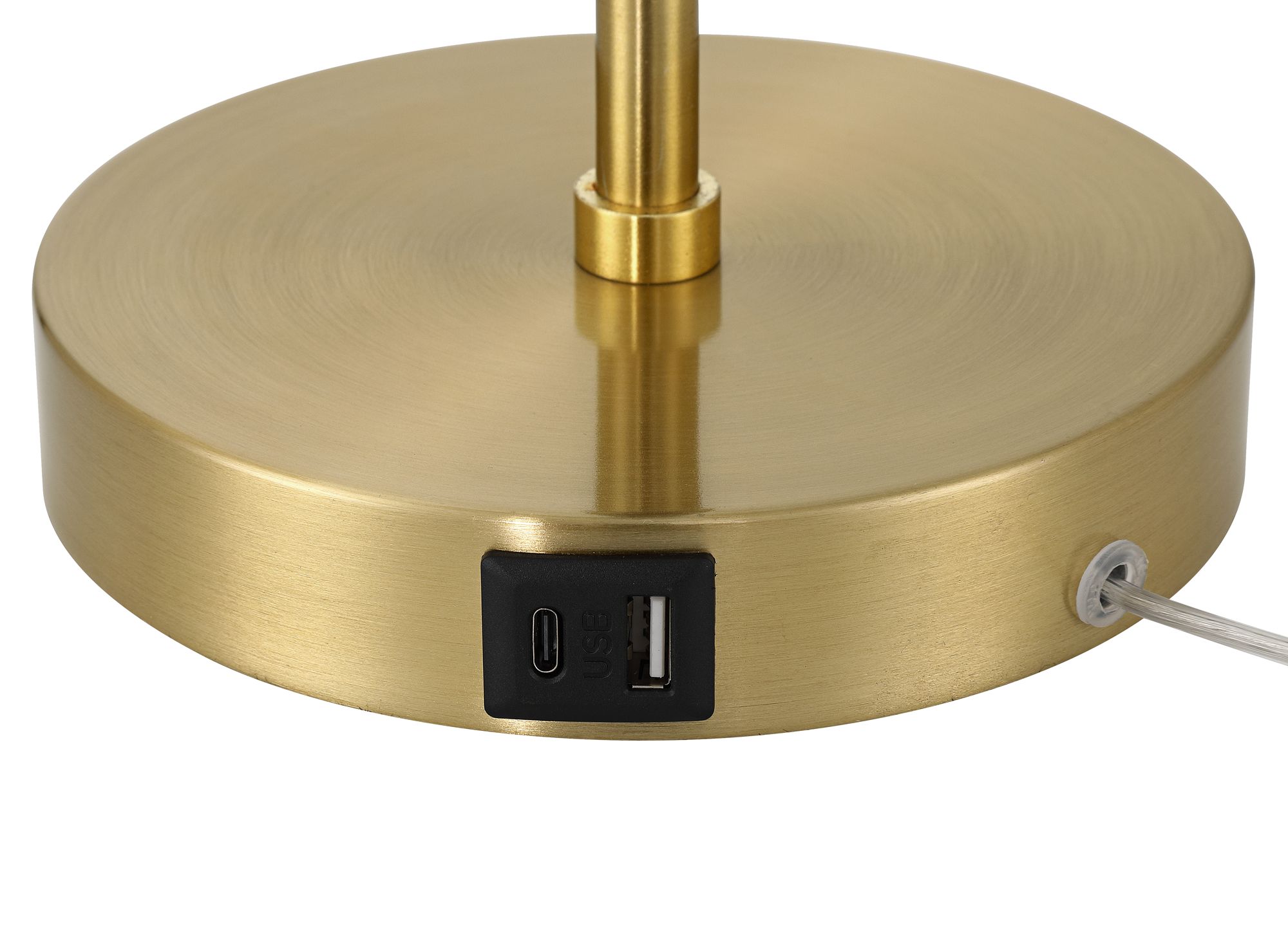 Image 5 Pierre 23"H Gold Black Metal Dome Pull Chain USB Table Lamp Set of 2 more views