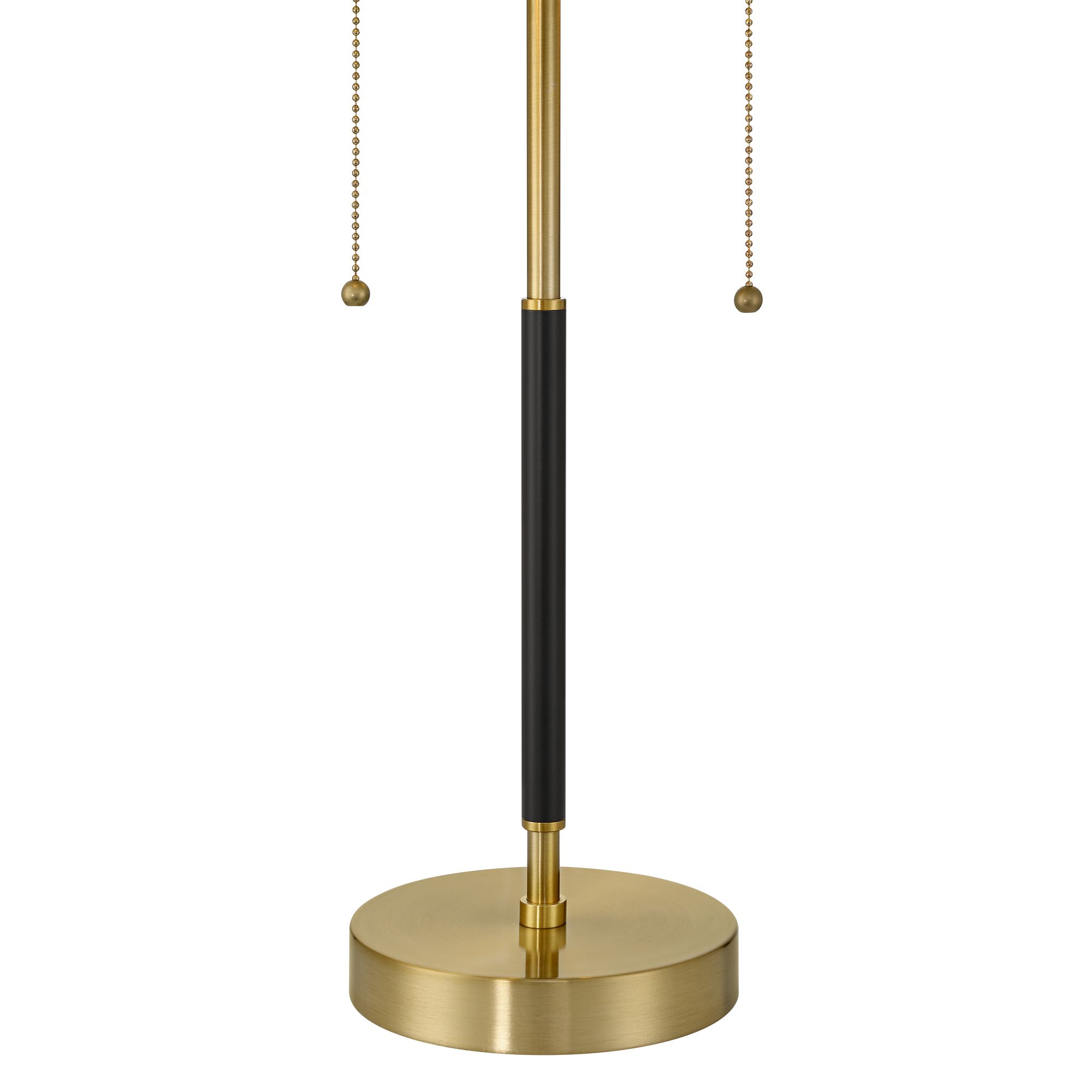 Pierre 23"H Gold Black Metal Dome Pull Chain USB Table Lamp Set of 2