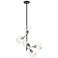 Pierre 5-Light 42 Inch Polished Nickel Matte Black Vertical Globe Pendant