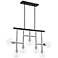 Pierre 7-Light 42 In Geometric Globe Polished Nickel Matte Black Chandelier