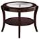 Pierre Espresso Brown Oval End Table
