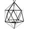 Pierre Hanging Glass 7 1/2" Wide Icosahedron Luminaria