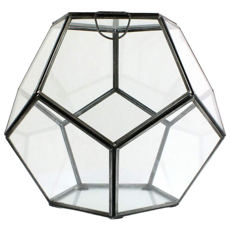Image 1 Pierre Small Clear Glass Faceted Terrarium