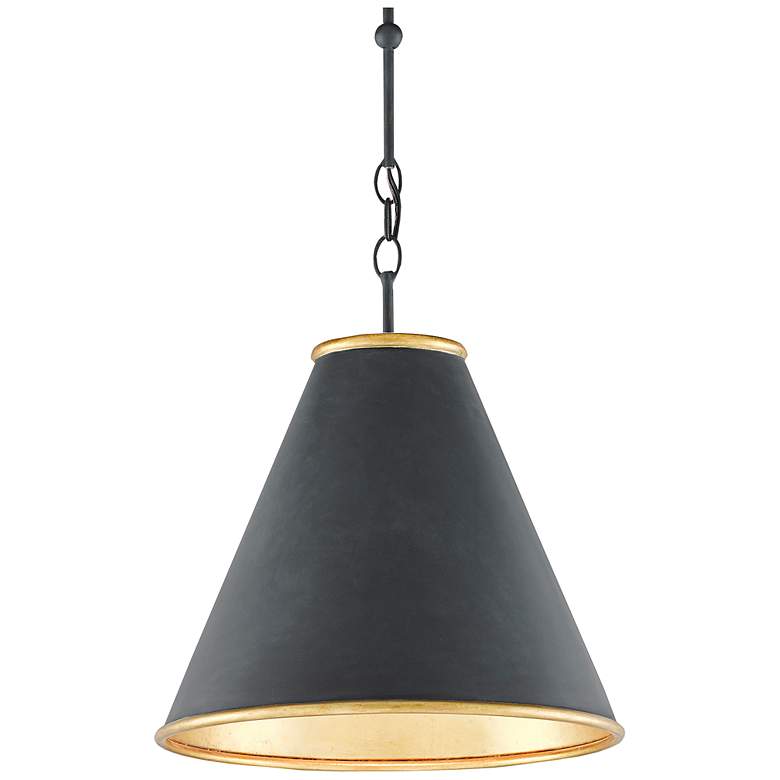 Image 1 Pierrepont 16" Wide Antique Black Pendant Light