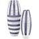 Pierrot Purple and White Glass Decorative Vases Set of 2