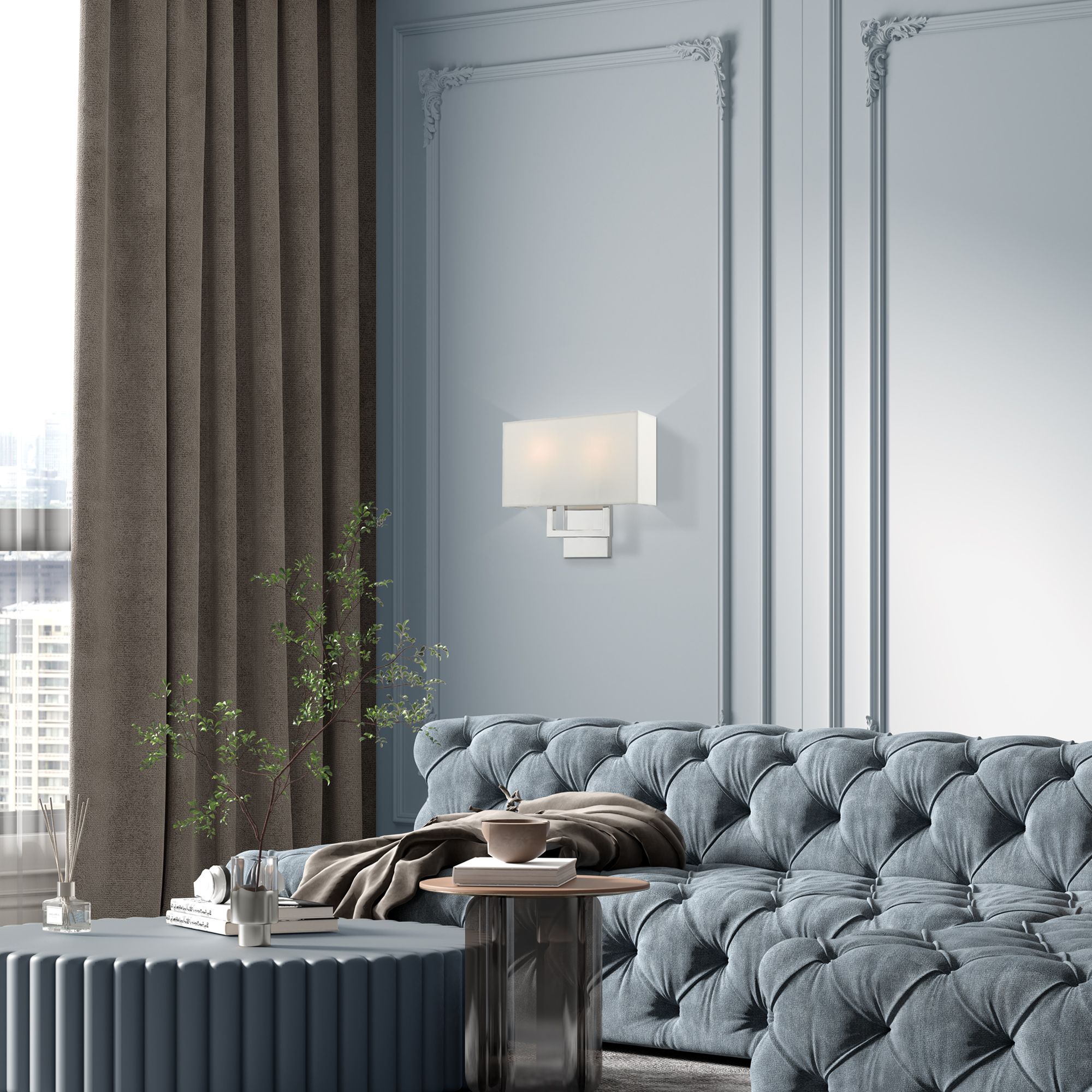 Pierson 11 3/4" High Polished Chrome Wall Sconce in scene