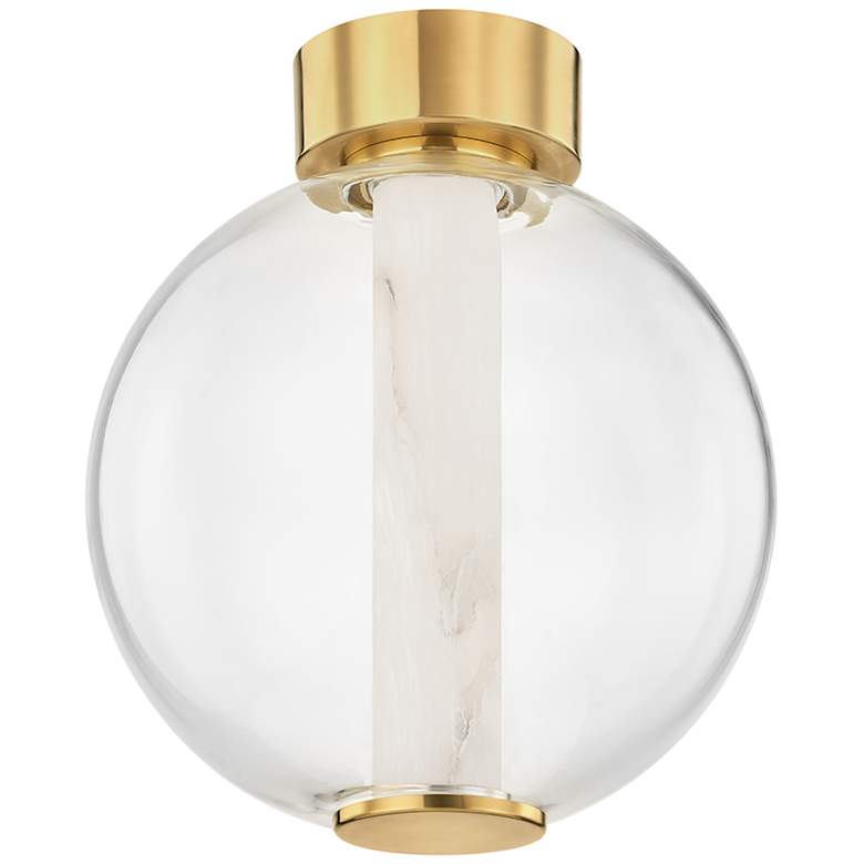 Image 1 Pietra Vintage Brass 1 Light Flush Mount