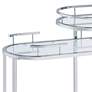 3_Piffo 32" Wide Chrome Metal 3-Tier Modern Serving Cart or Bar Cart more views