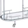 4_Piffo 32" Wide Chrome Metal 3-Tier Modern Serving Cart or Bar Cart more views