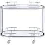 5_Piffo 32" Wide Chrome Metal 3-Tier Modern Serving Cart or Bar Cart more views
