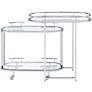 6_Piffo 32" Wide Chrome Metal 3-Tier Modern Serving Cart or Bar Cart more views