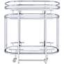 7_Piffo 32" Wide Chrome Metal 3-Tier Modern Serving Cart or Bar Cart more views