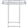 Piffo 32" Wide Chrome Metal 3-Tier Modern Serving Cart or Bar Cart