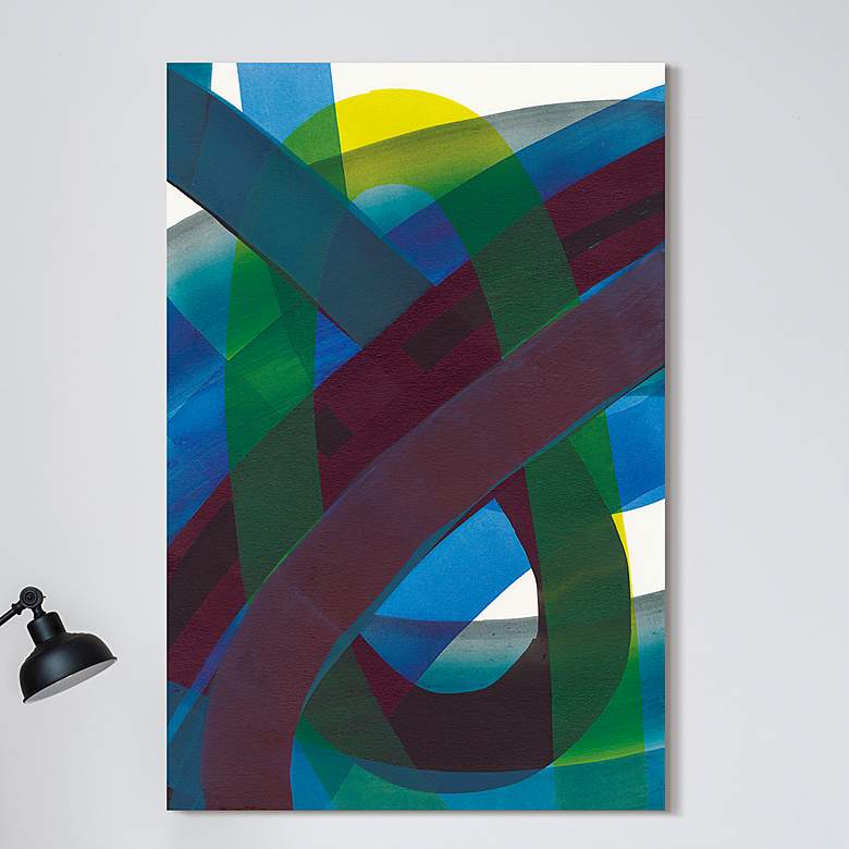 Image 1 Pigment Play I 32" x 48" Frameless Printed Glass Wall Art