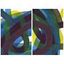 Pigment Play I and II 32" x 48" 2-Piece Glass Wall Art Set