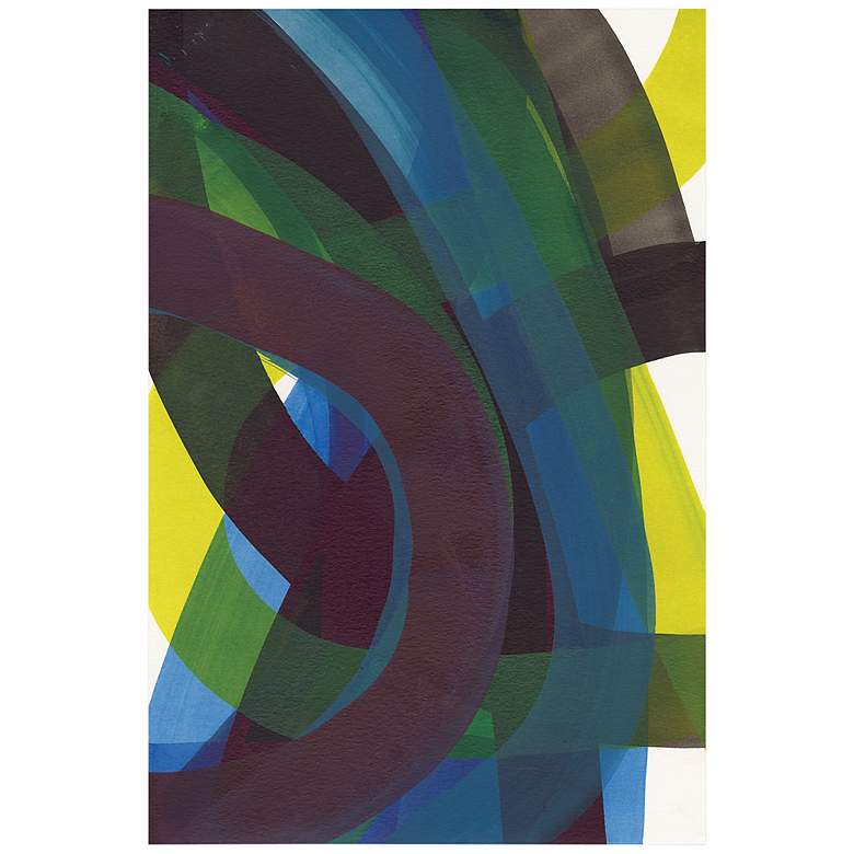 Image 2 Pigment Play II 32" x 48" Frameless Printed Glass Wall Art