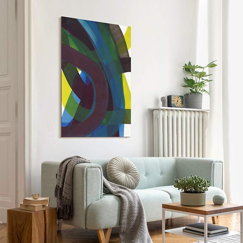 Image 4 Pigment Play II 32" x 48" Frameless Printed Glass Wall Art more views