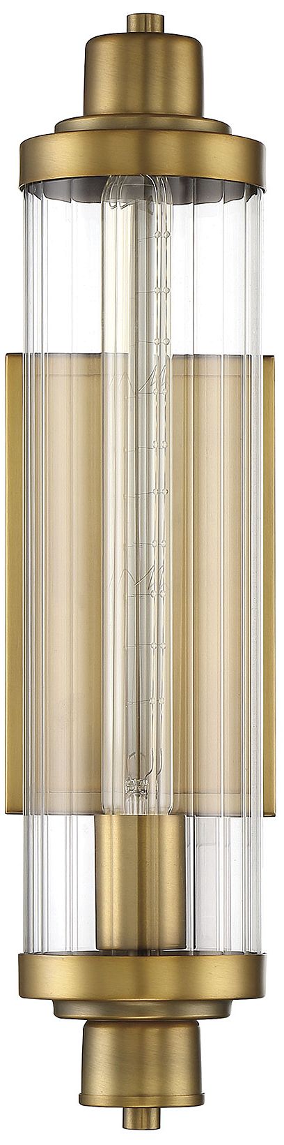 Image 2 Pike 1-Light Wall Sconce in Warm Brass more views