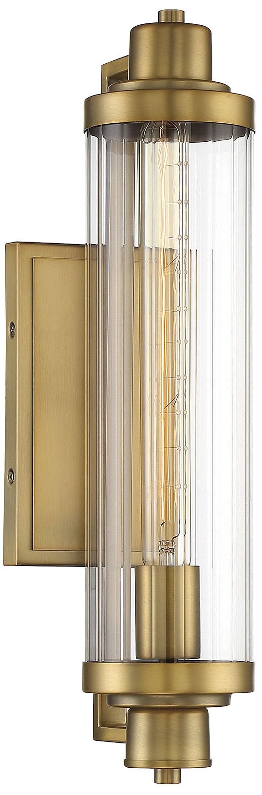Image 3 Pike 1-Light Wall Sconce in Warm Brass more views