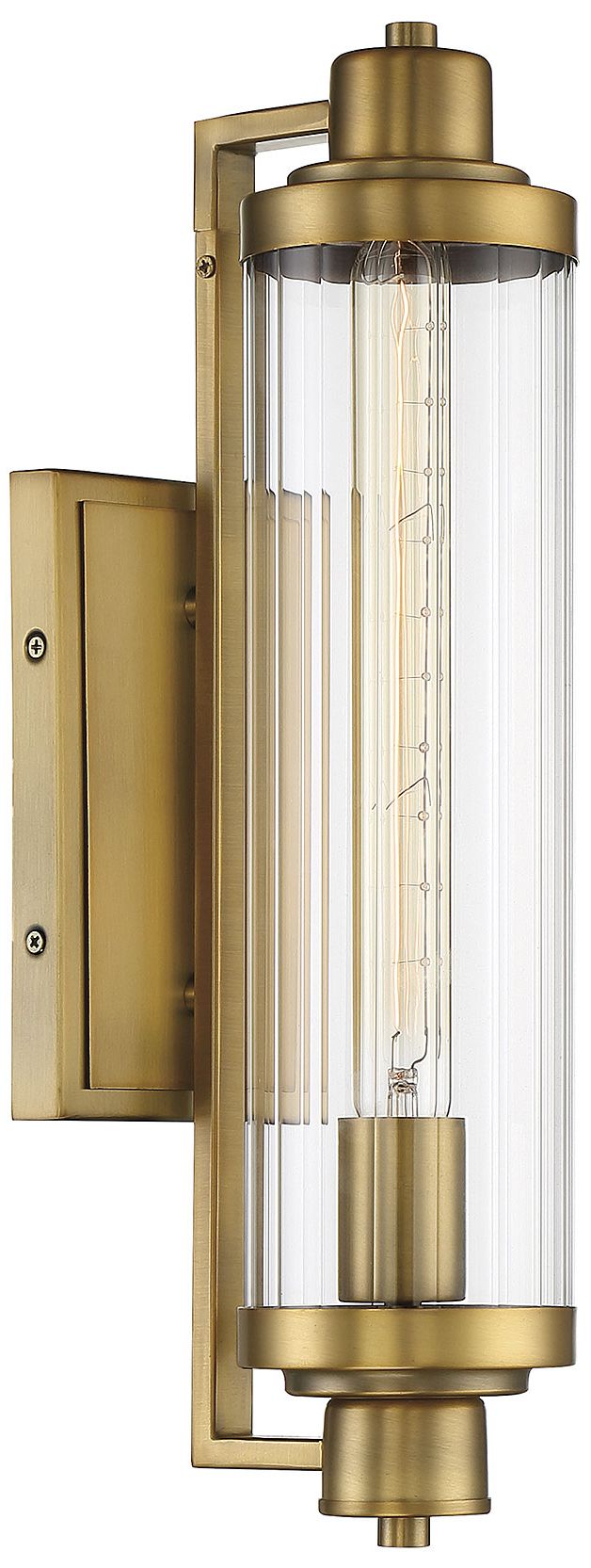 Image 4 Pike 1-Light Wall Sconce in Warm Brass more views