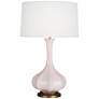 1_Pike 31.88" High Rose Water Glazed Finish Table Lamp with Aged Brass Shade