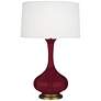 1_Pike 31.88" High Sugar Plum Glazed Finish Table Lamp with Aged Brass Shade