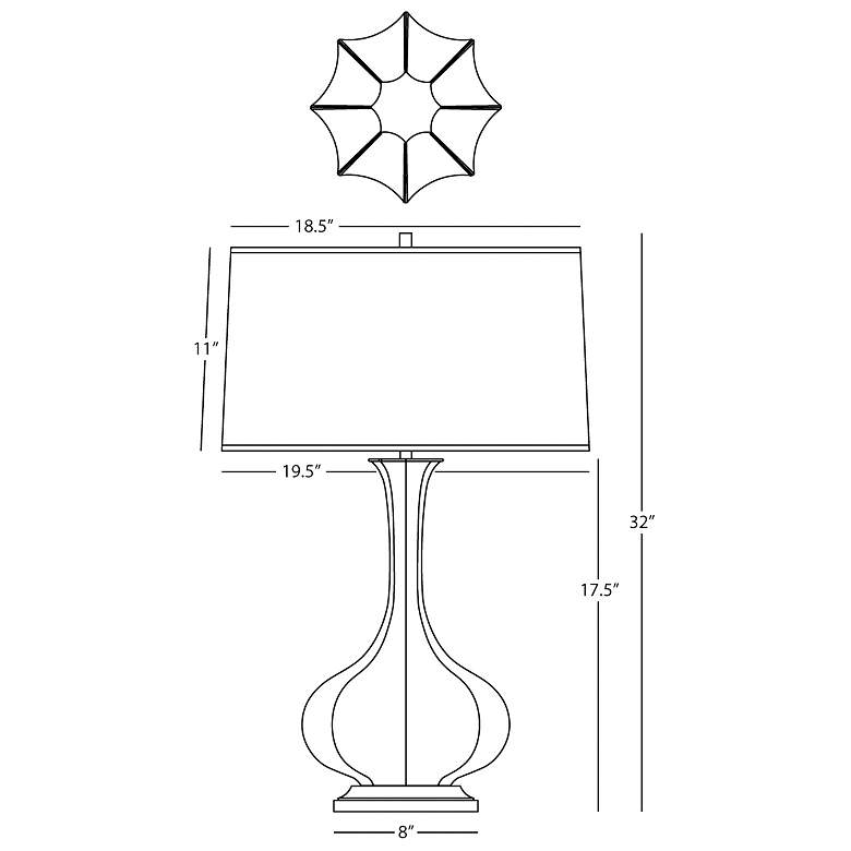 Image 3 Pike 31.88" High Sugar Plum Glazed Finish Table Lamp with Aged Brass Shade more views