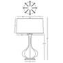 3_Pike 31.88" High Sugar Plum Glazed Finish Table Lamp with Aged Brass Shade more views