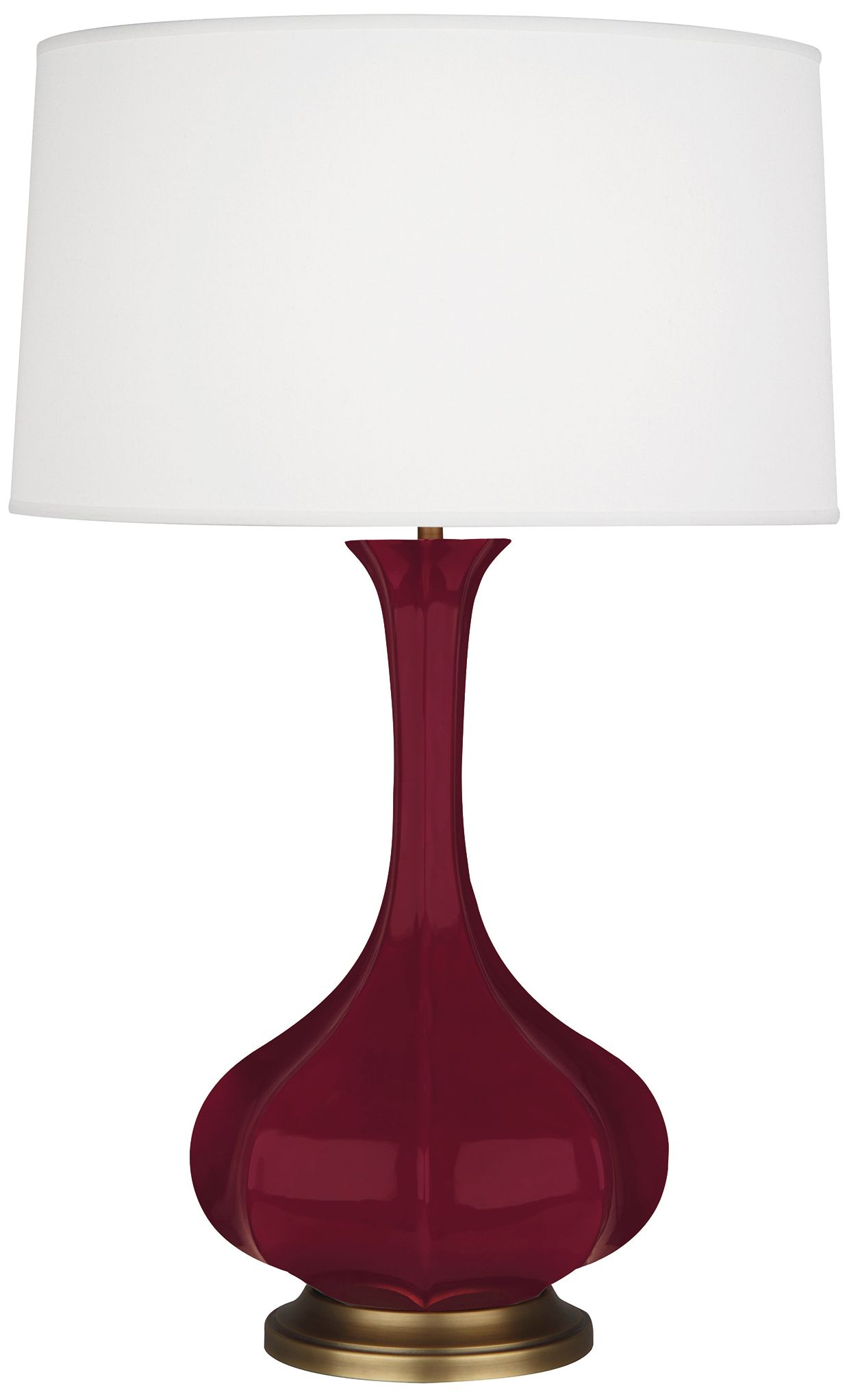 Pike 31.88"H Sugar Plum Glazed Table Lamp with Aged Brass Made to Orde