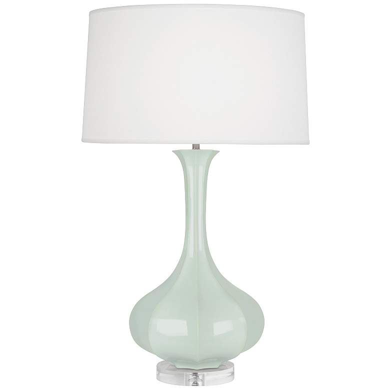 Image 1 Pike 32.75" High Celadon And Lucite Table Lamp