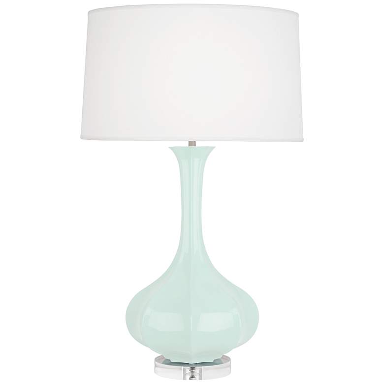 Image 1 Pike 32.75" High Mint Glazed Finish Lucite Accent Table Lamp