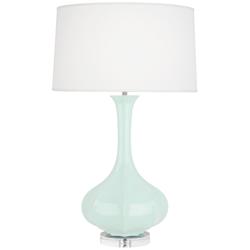 Pike 32.75" High Mint Glazed Finish Lucite Accent Table Lamp