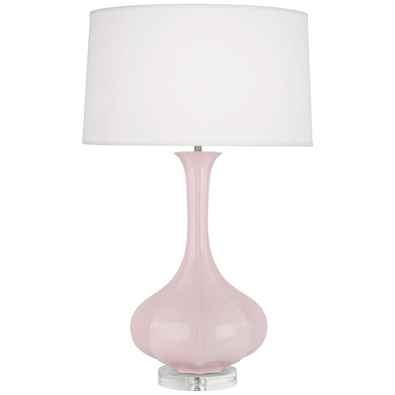 Image 1 Pike 32.75" High Rose Water Glazed Finish Lucite Accent Table Lamp