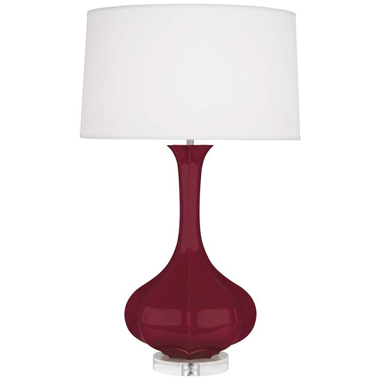 Image 1 Pike 32.75" High Sugar Plum Glazed Finish Lucite Accent Table Lamp