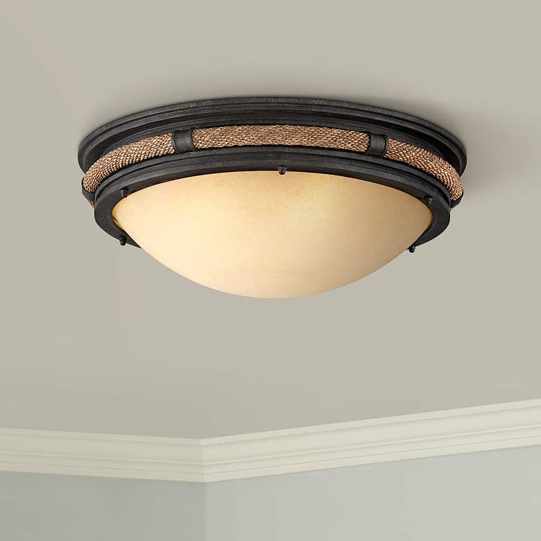 Image 1 Pike Place 21" Wide Shipyard Rope Ceiling Light