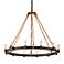 Pike Place 32" Wide Rope and Wrought Iron Chandelier