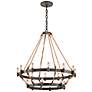 Pike Place 33 1/2" 2-Tier Rope and Iron Chandelier