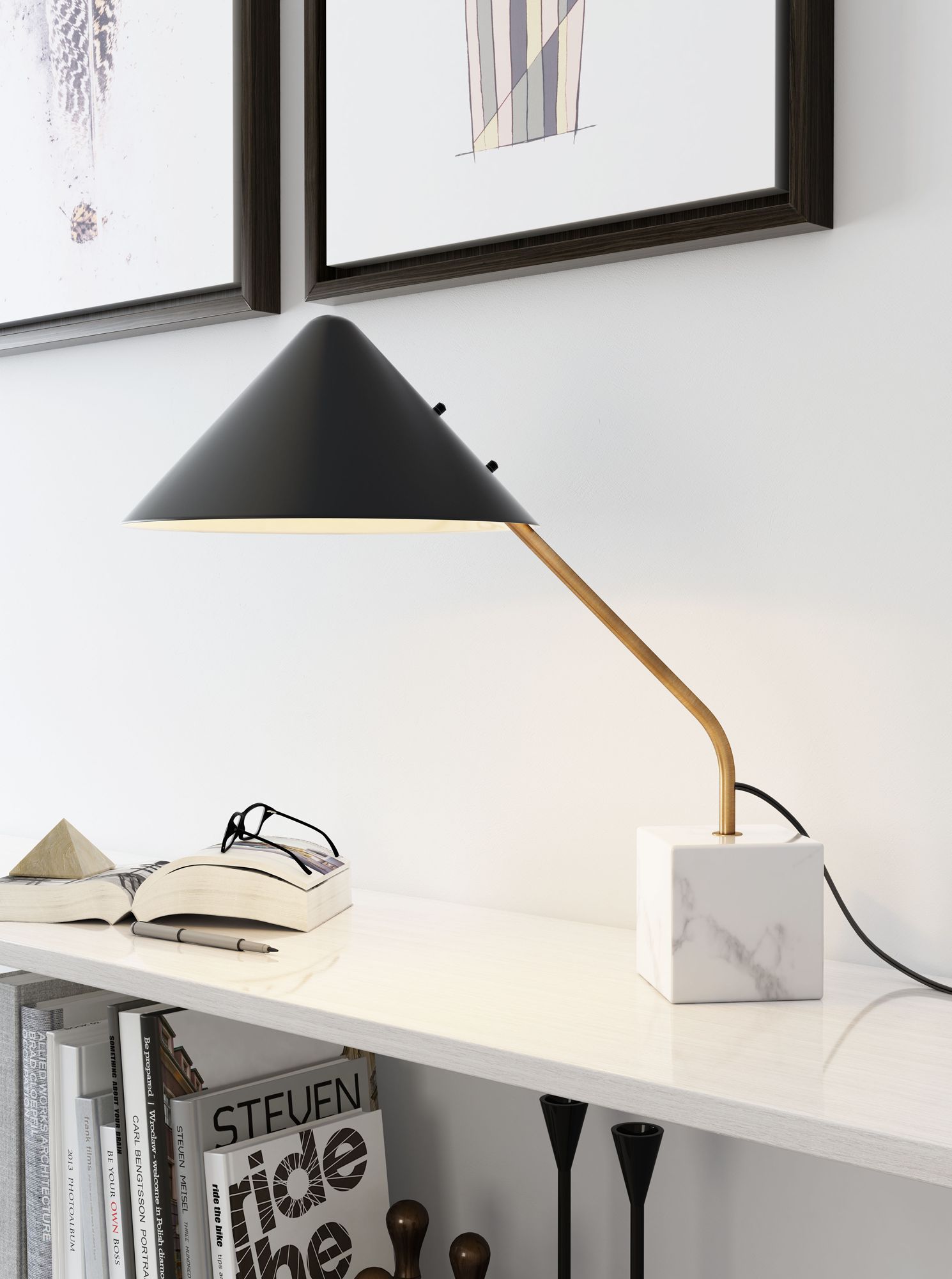Image 3 Pike Table Lamp Black & White more views