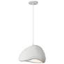 Pilar 15.75" Wide White Finish Pendant w/ Metal Shade