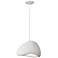 Pilar 15.75" Wide White Finish Pendant w/ Metal Shade