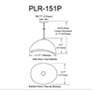Pilar 15.75" Wide White Finish Pendant w/ Metal Shade