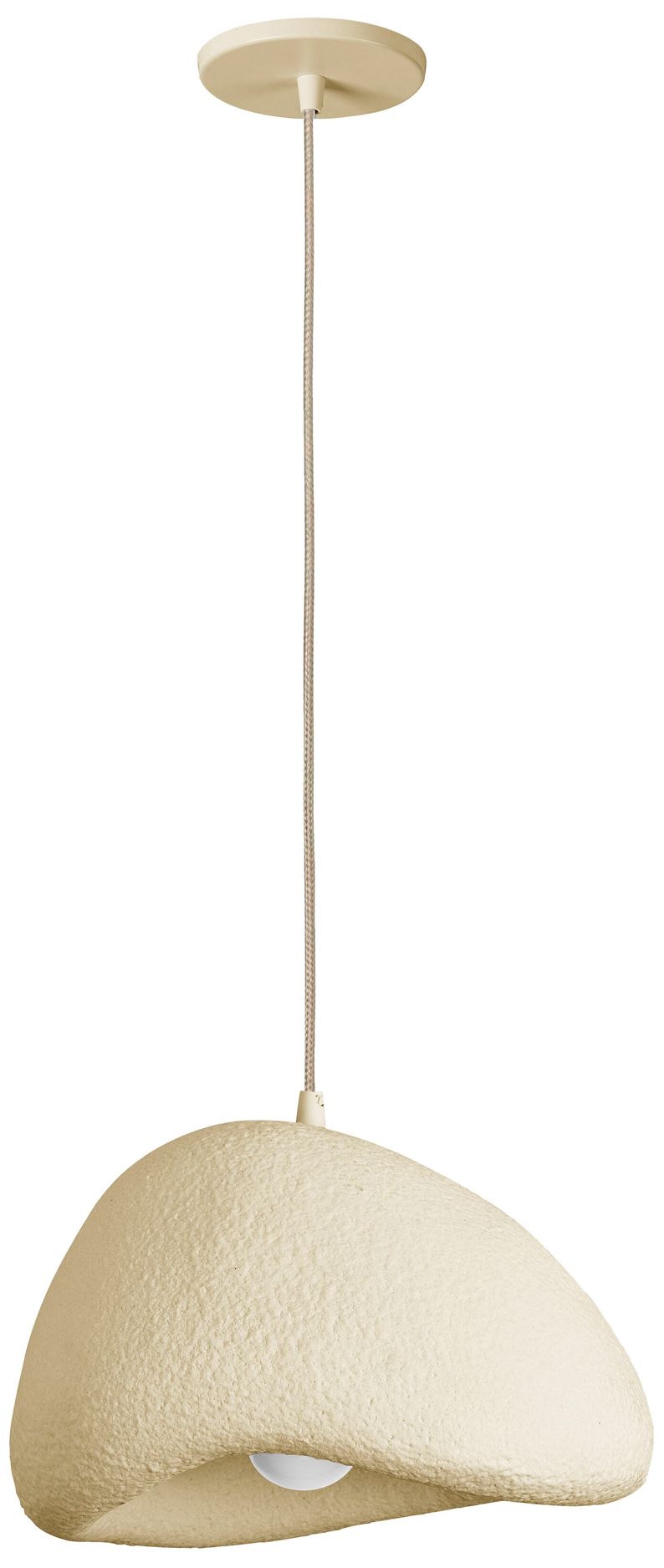 Pilar 16" Wide Matte Beige Pendant