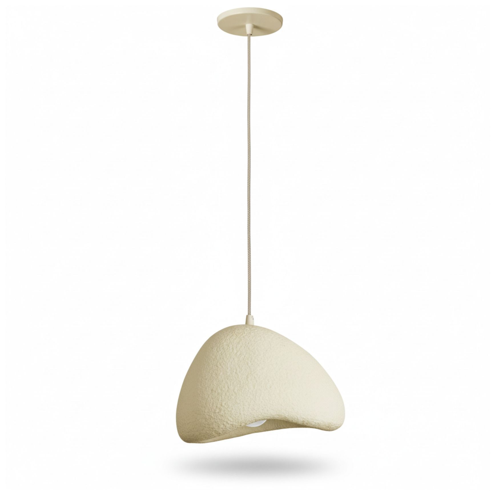 Image 2 Pilar 16" Wide Matte Beige Pendant more views