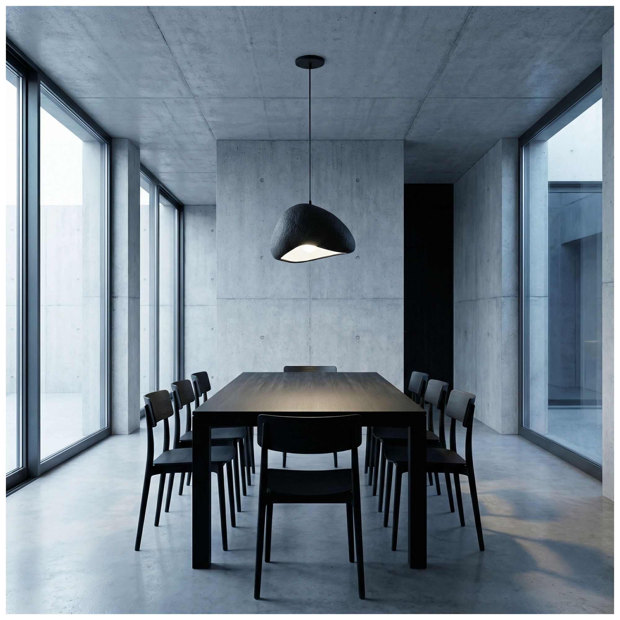 Pilar 16" Wide Matte Black Pendant