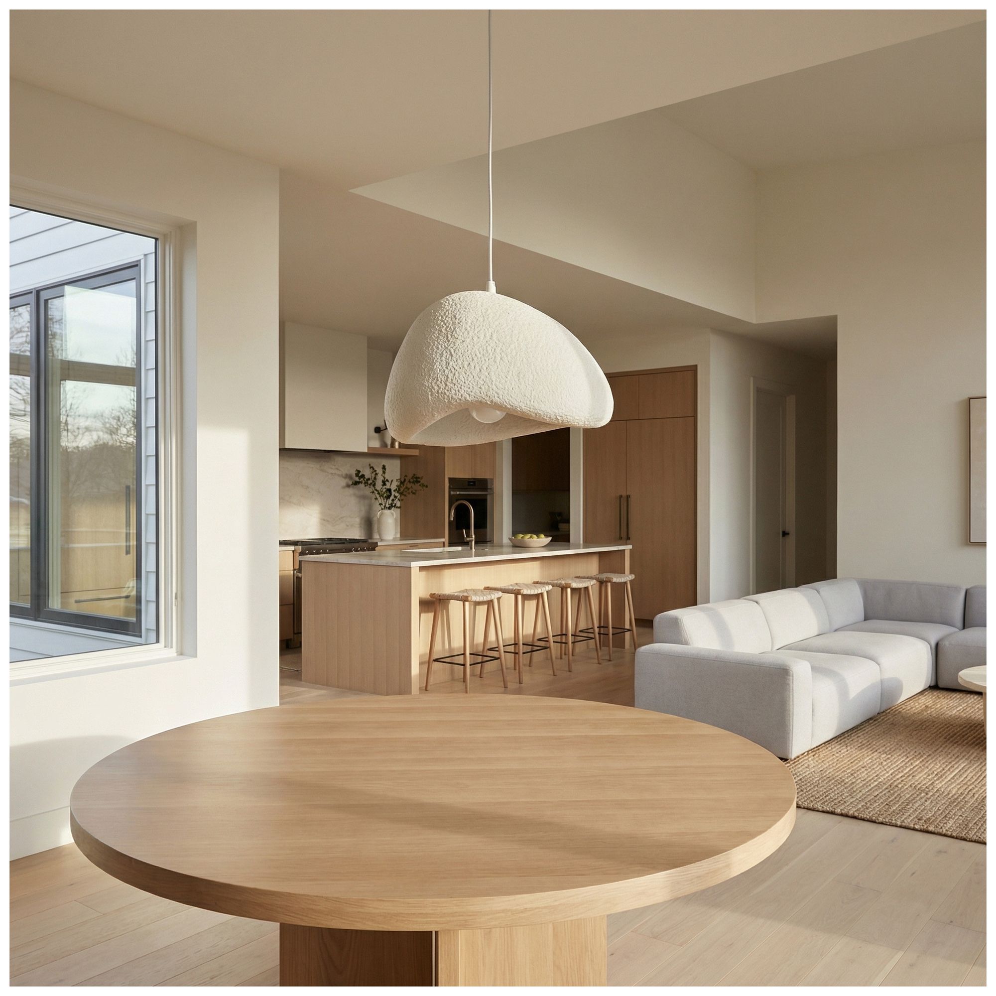 Image 6 Pilar 16" Wide Matte Linen Pendant more views