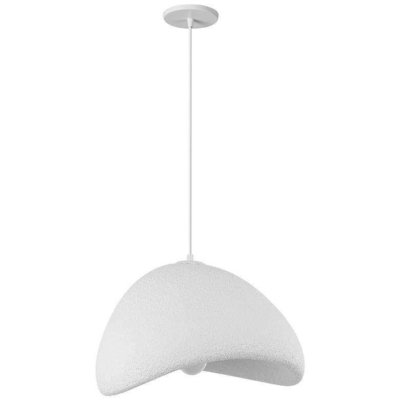 Image 1 Pilar 19.75" Wide White Finish Pendant w/ Metal Shade