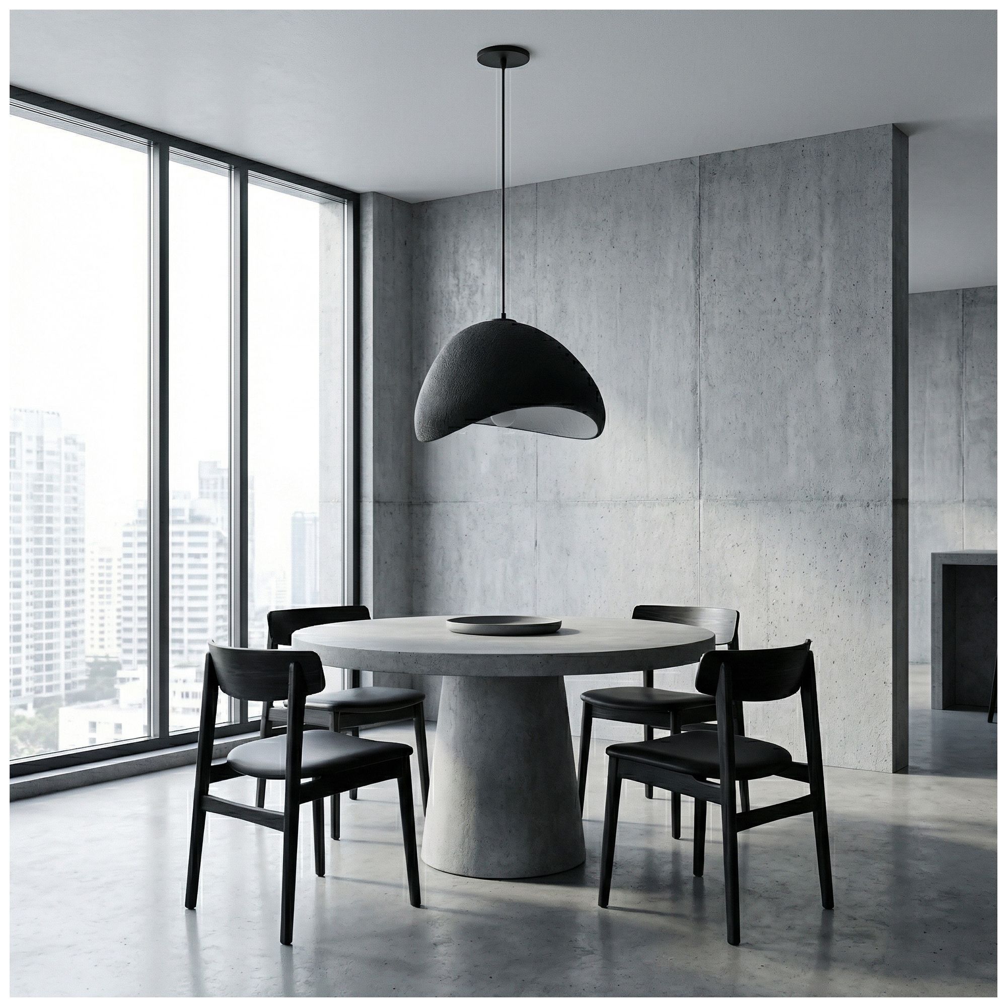 Pilar 20" Wide Matte Black Pendant