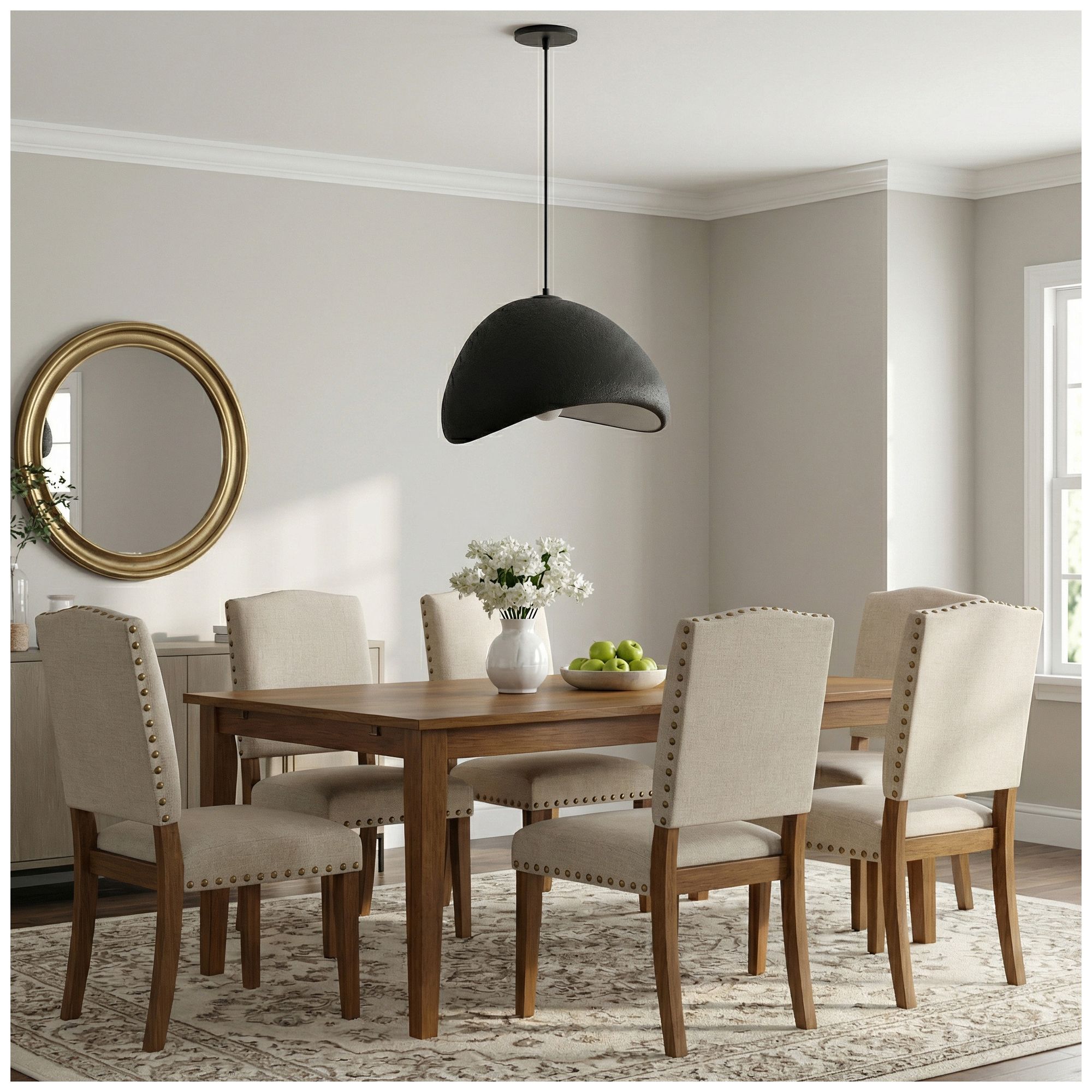 Pilar 20" Wide Matte Black Pendant