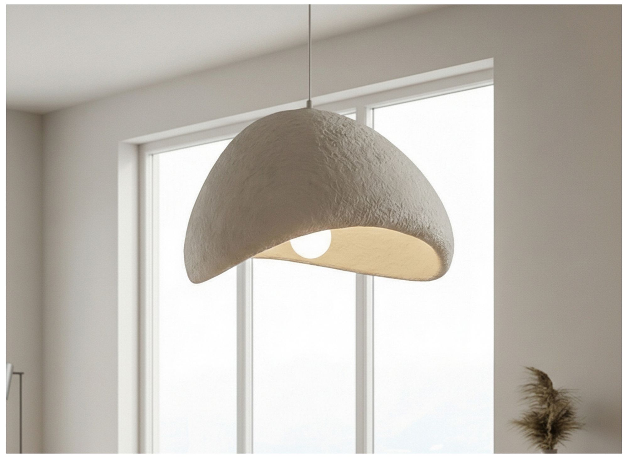 Image 4 Pilar 20" Wide Matte Linen Pendant more views