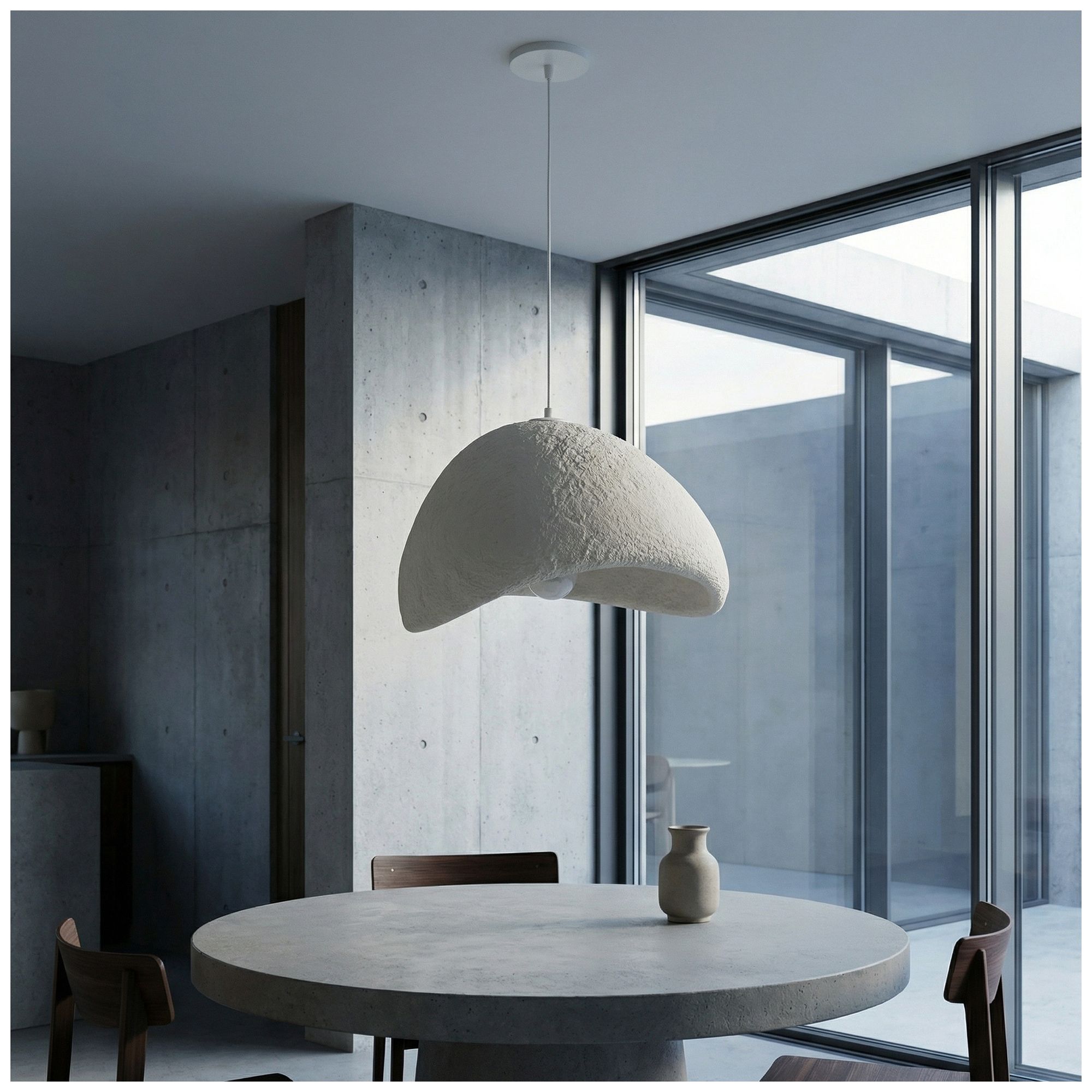 Image 7 Pilar 20" Wide Matte Linen Pendant more views